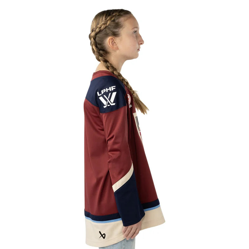 Montreal Victoire PWHL Bauer Youth Maroon Replica Home Jersey