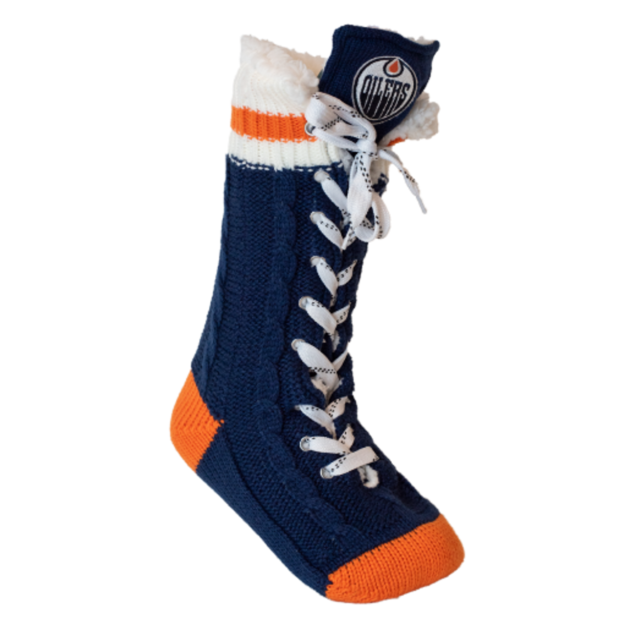 Edmonton Oilers NHL Hockey Sockey Unisex Navy Slipper Skates Socks