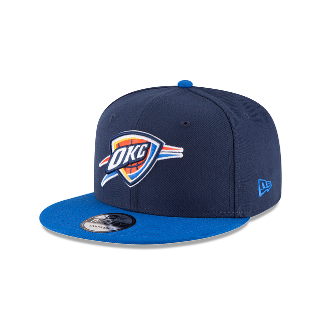 Casquette Snapback bicolore 9Fifty bleu marine/bleu pour homme de la NBA Oklahoma City Thunder de New Era