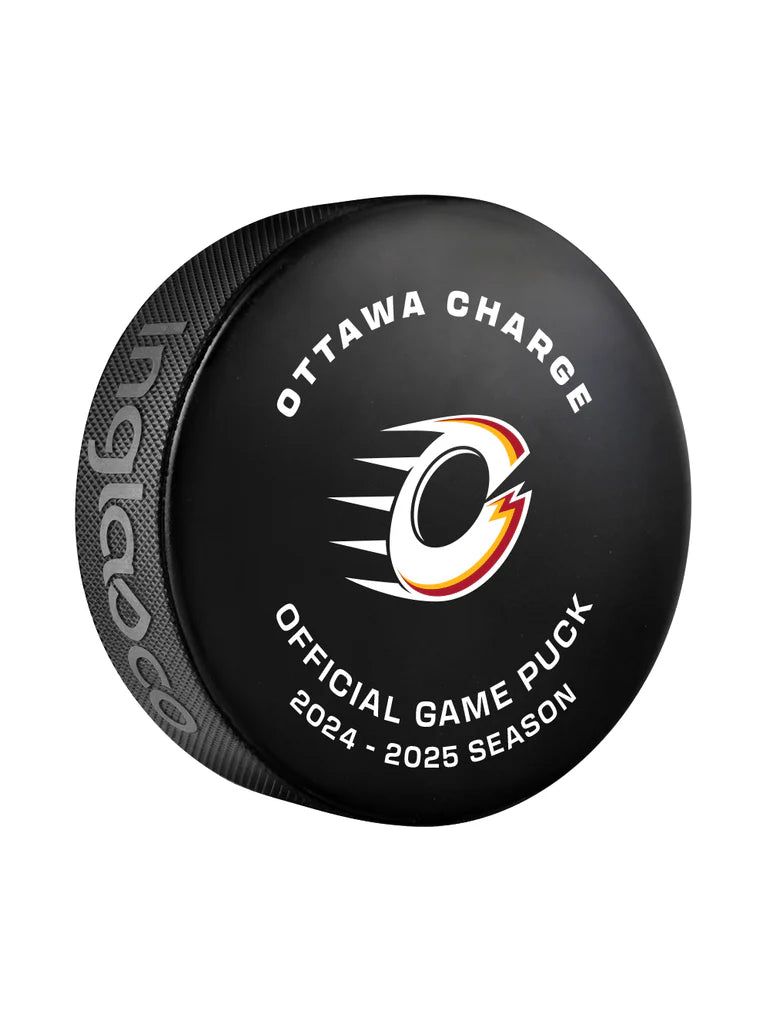 Ottawa Charge PWHL Inglasco 24-2025 Officially Licensed Game Hockey Puck