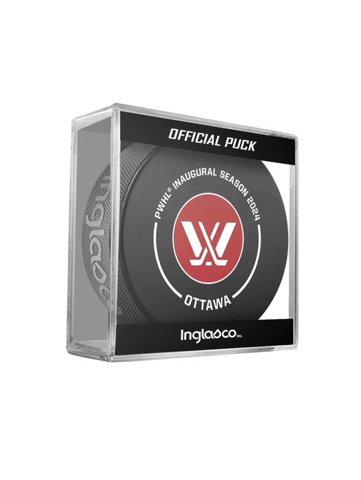 Ottawa PWHL Inglasco 2024 Inaugural Season Officially Licensed Game Hockey Puck