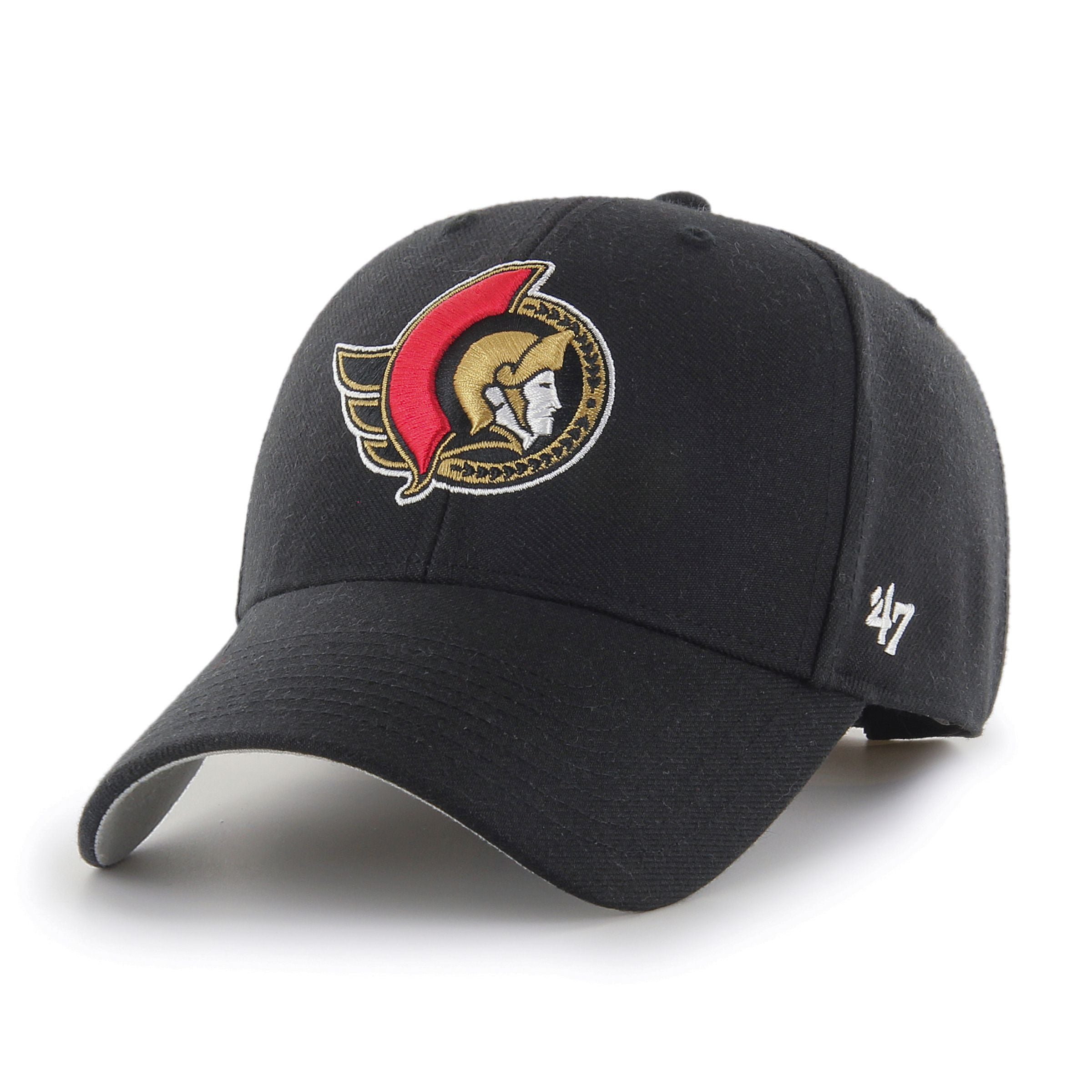 Casquette réglable noire MVP des Sénateurs d'Ottawa NHL 47 Brand pour hommes