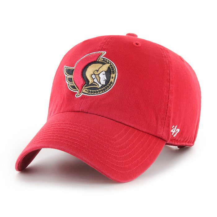 Ottawa Senators NHL 47 Brand Men's Red Clean Up Adjustable Hat