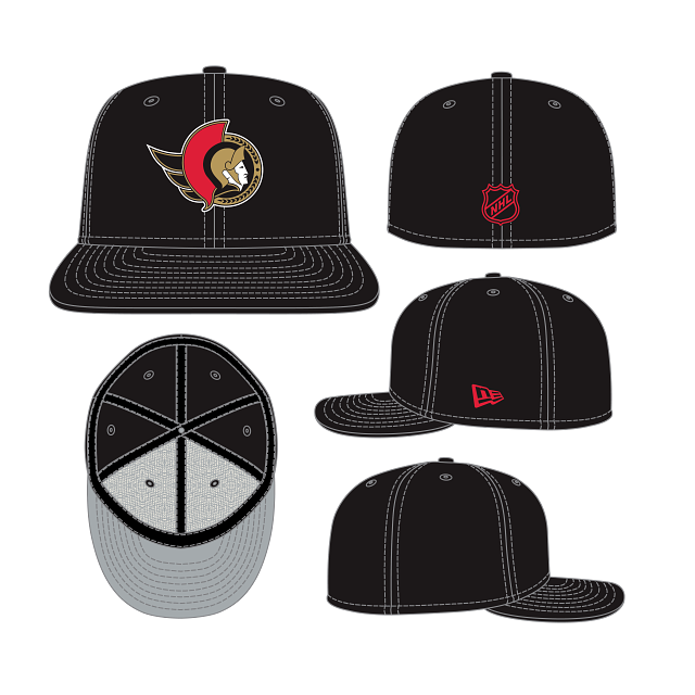 Ottawa Senators NHL New Era Men's Black 59Fifty Core Fitted Hat