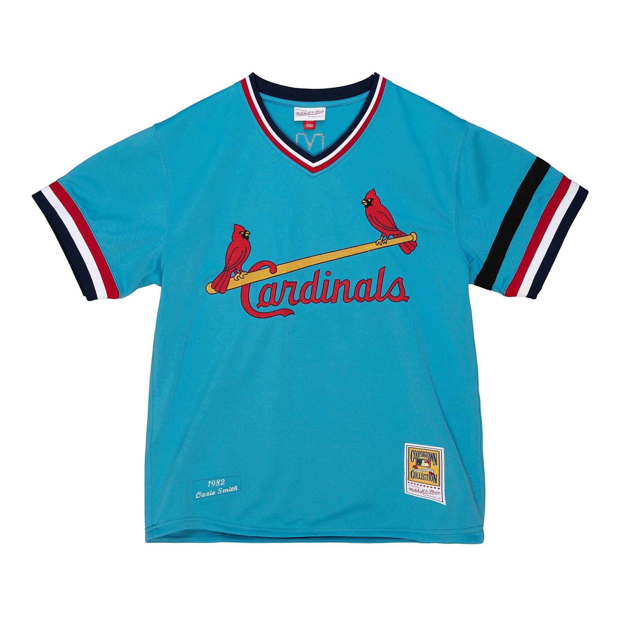 Ozzie Smith St Louis Cardinals MLB Mitchell & Ness Maillot authentique bleu clair 1982 pour homme