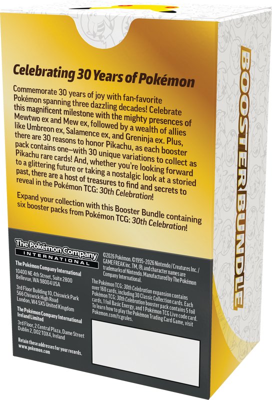 Pokémon TCG 30th Anniversary Celebration Booster Bundle