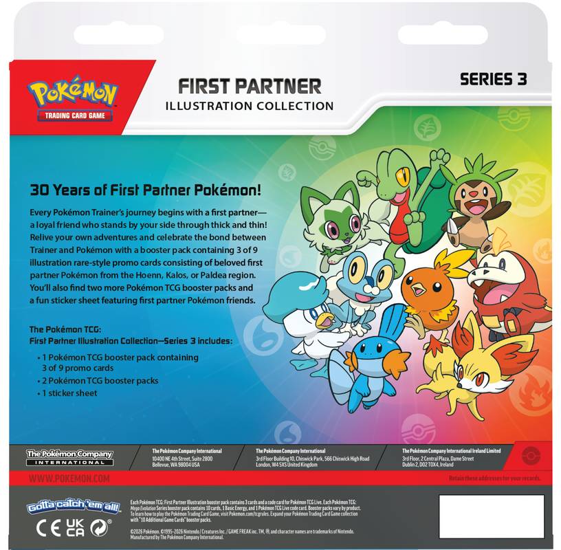 Pokémon TCG Mega Evolution First Partner Illustration Collection Box Series 3