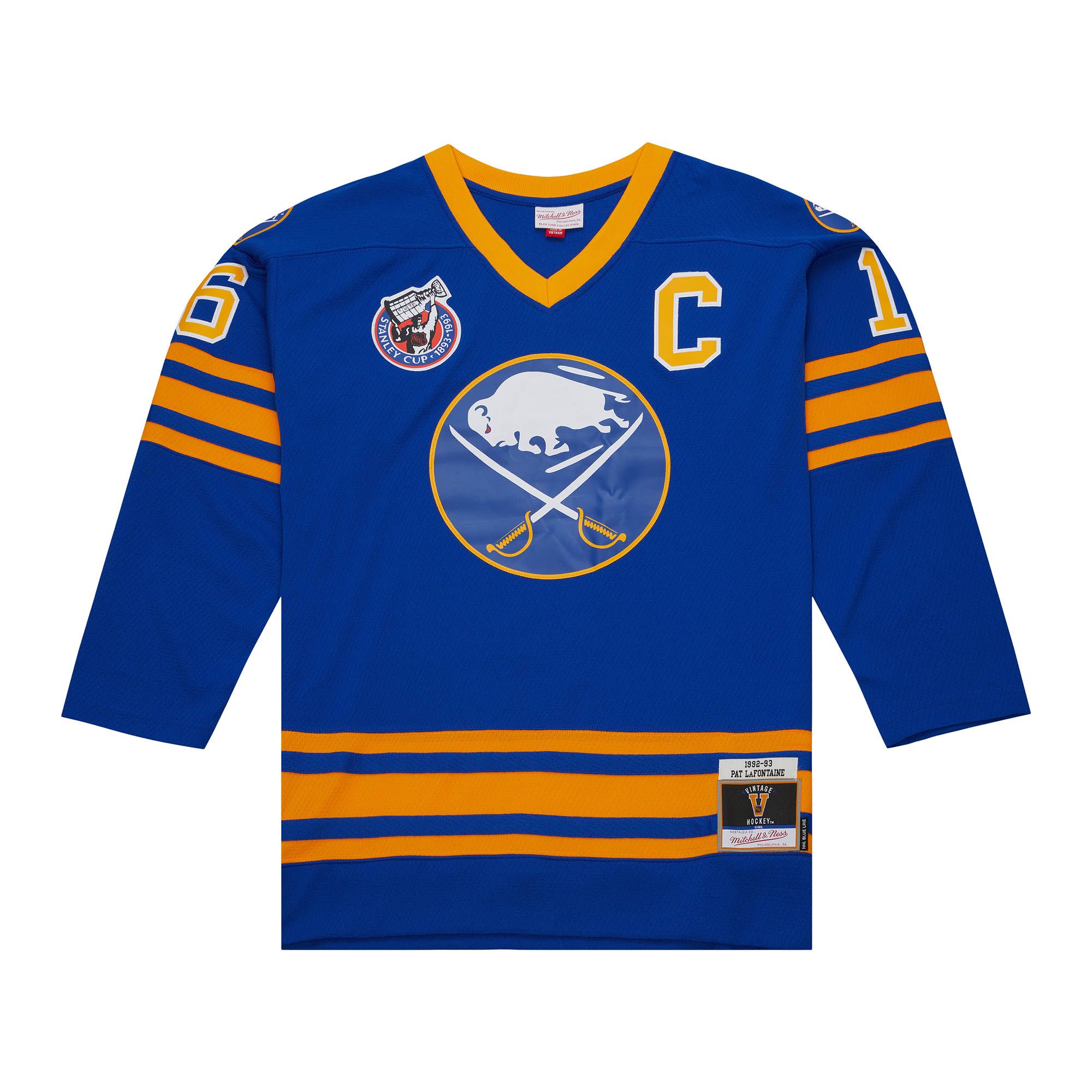 Pat Lafontaine Buffalo Sabres NHL Mitchell & Ness Men's Royal Blue 1992 Blue Line Authentic Jersey