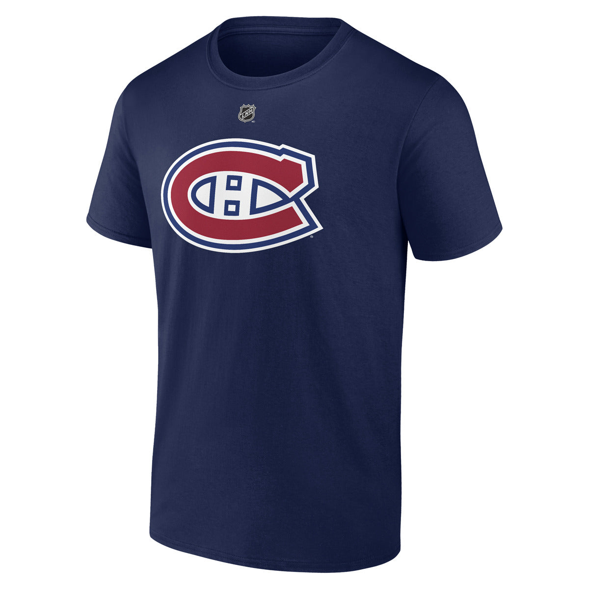 T-shirt authentique bleu marine pour homme de marque Patrik Laine des Canadiens de Montréal NHL Fanatics