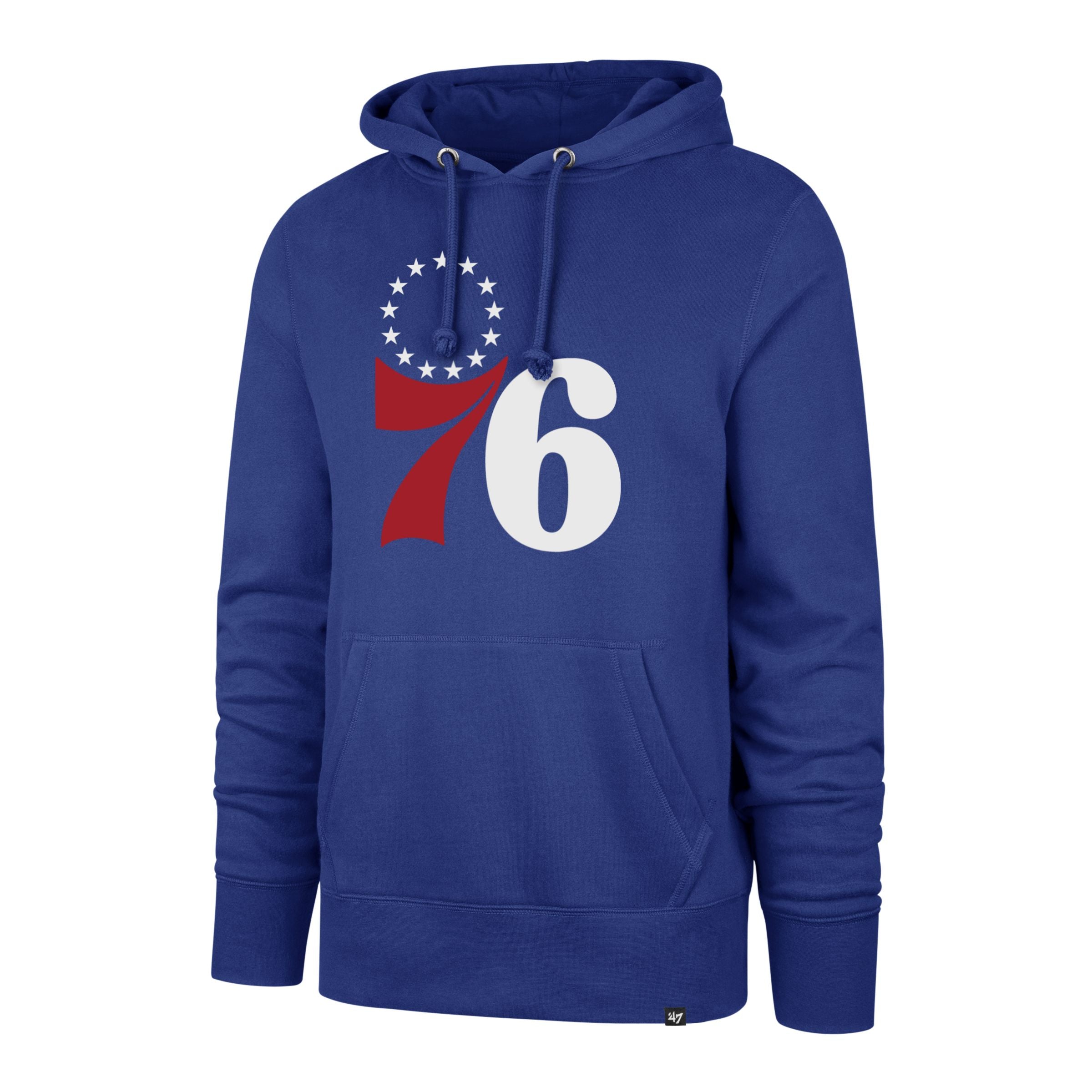 Philadelphia 76Ers NBA 47 Brand Men's Royal Imprint Headline Pullover Hoodie