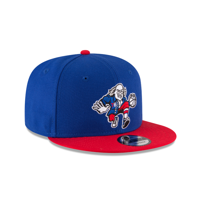 Philadelphia 76ers NBA New Era pour hommes bleu royal/rouge 9Fifty Two Tone Snapback