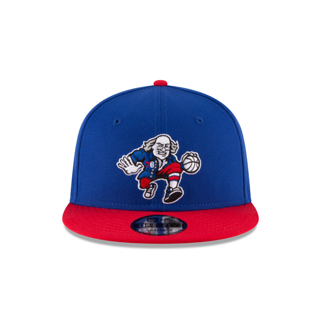 Philadelphia 76ers NBA New Era pour hommes bleu royal/rouge 9Fifty Two Tone Snapback