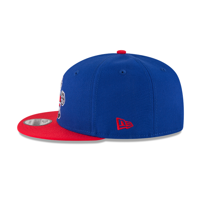 Philadelphia 76ers NBA New Era pour hommes bleu royal/rouge 9Fifty Two Tone Snapback