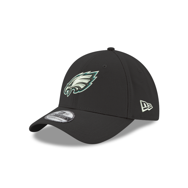 Philadelphia Eagles NFL New Era Men's Black 39Thirty Team Classic Stretch Fit Hat