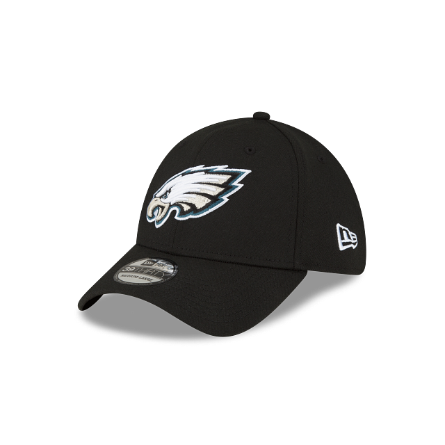 Philadelphia Eagles NFL New Era Casquette noire 39Thirty Team Classic Stretch Fit pour hommes