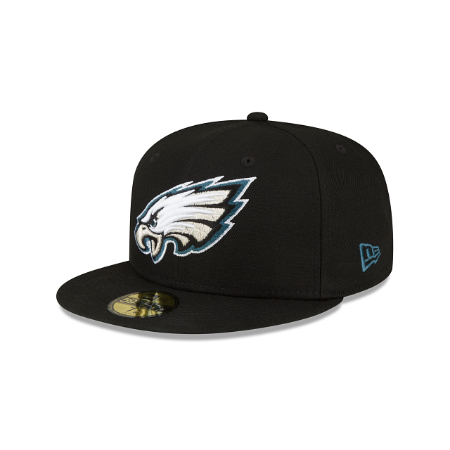 Philadelphia Eagles NFL New Era Men's Black 59Fifty Team Basic Fitted Hat
