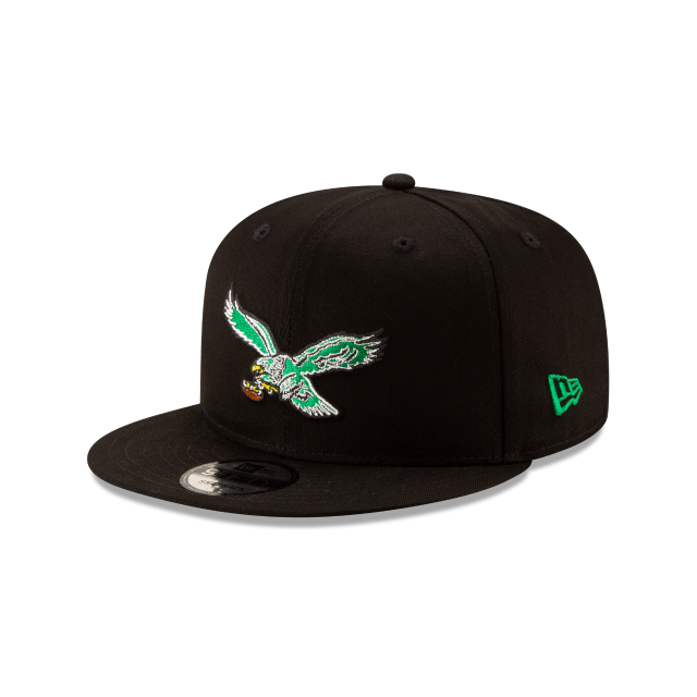 Philadelphia Eagles NFL New Era Snapback de base noir 9Fifty Classic Logo pour hommes