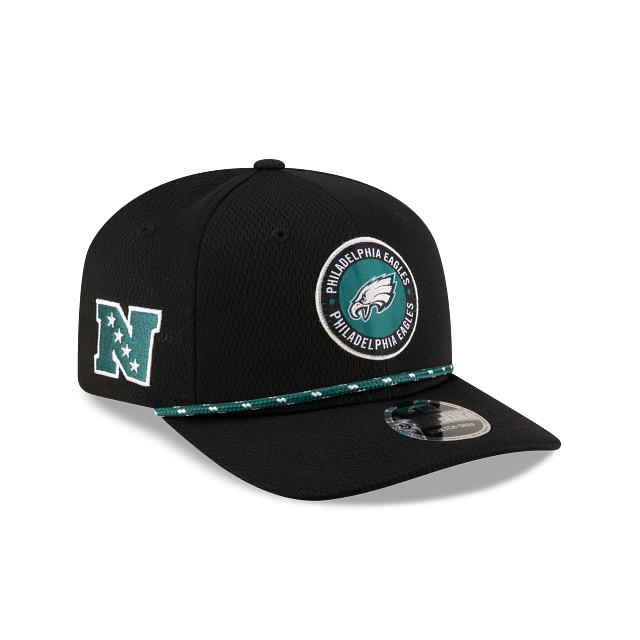 Casquette à visière extensible 9Seventy 2024 Sideline pour homme des Philadelphia Eagles NFL New Era noire