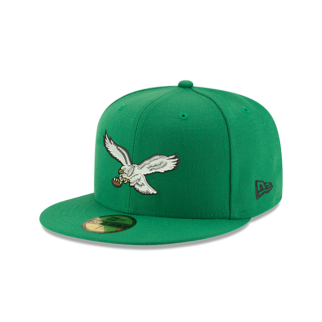 Philadelphia Eagles NFL New Era Men's Botanical Green 59Fifty Classic Logo Fitted Hat