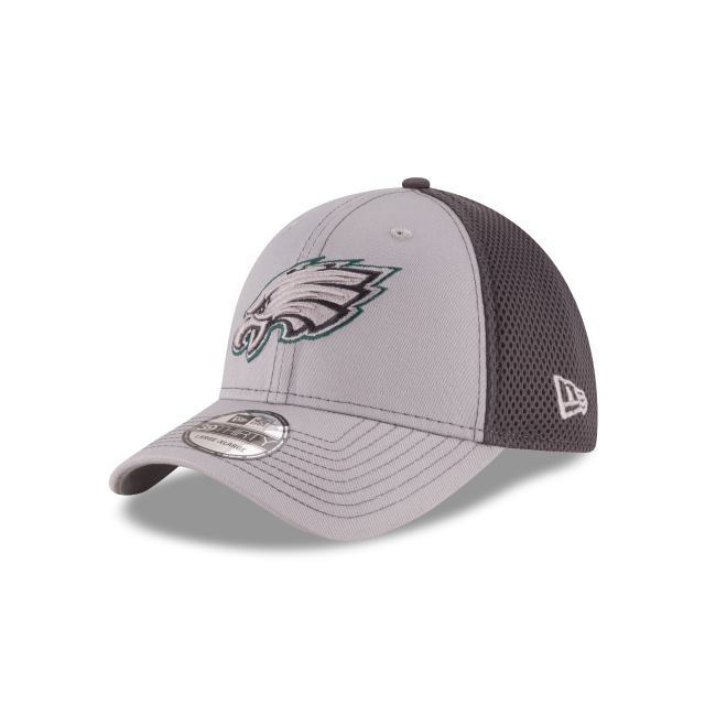 Philadelphia Eagles NFL New Era Men's Grey 39Thirty Grayed Out Neo 2 Stretch Fit Hat