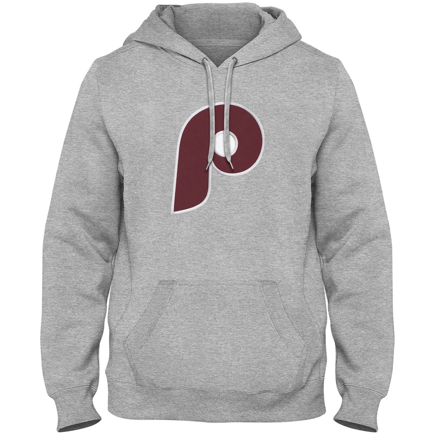 Philadelphia Phillies MLB Bulletin Men's Athletic Grey Cooperstown Express Twill Logo Hoodie