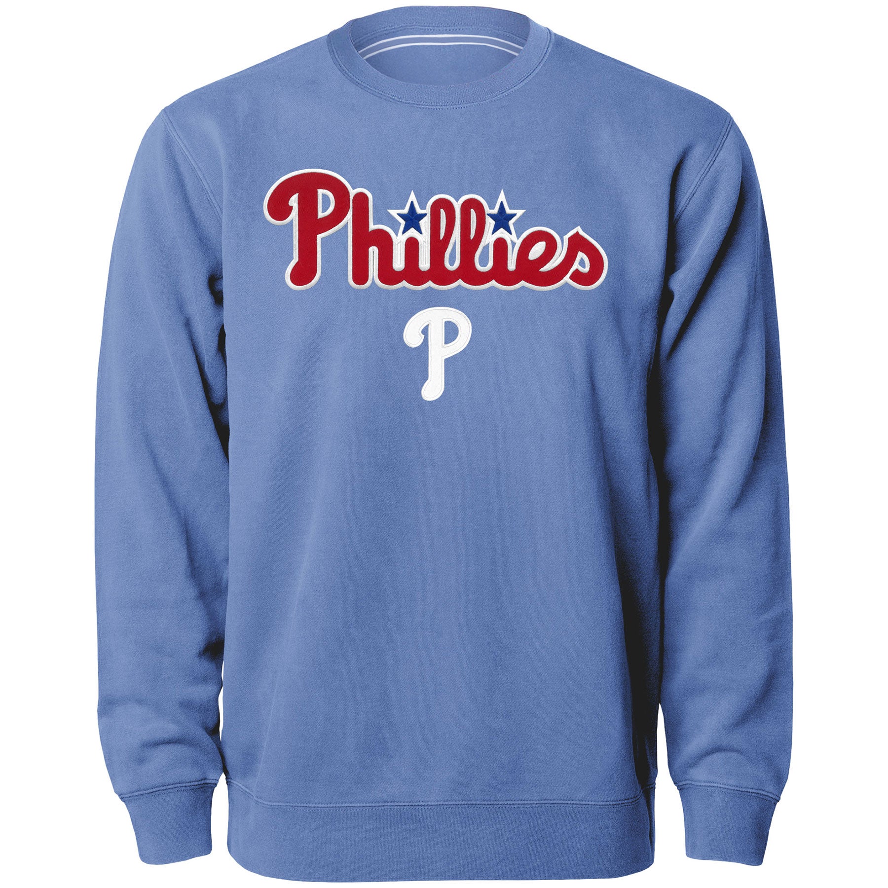 Philadelphia Phillies MLB Bulletin Pull bleu clair en sergé appliqué Home Field Crew pour hommes