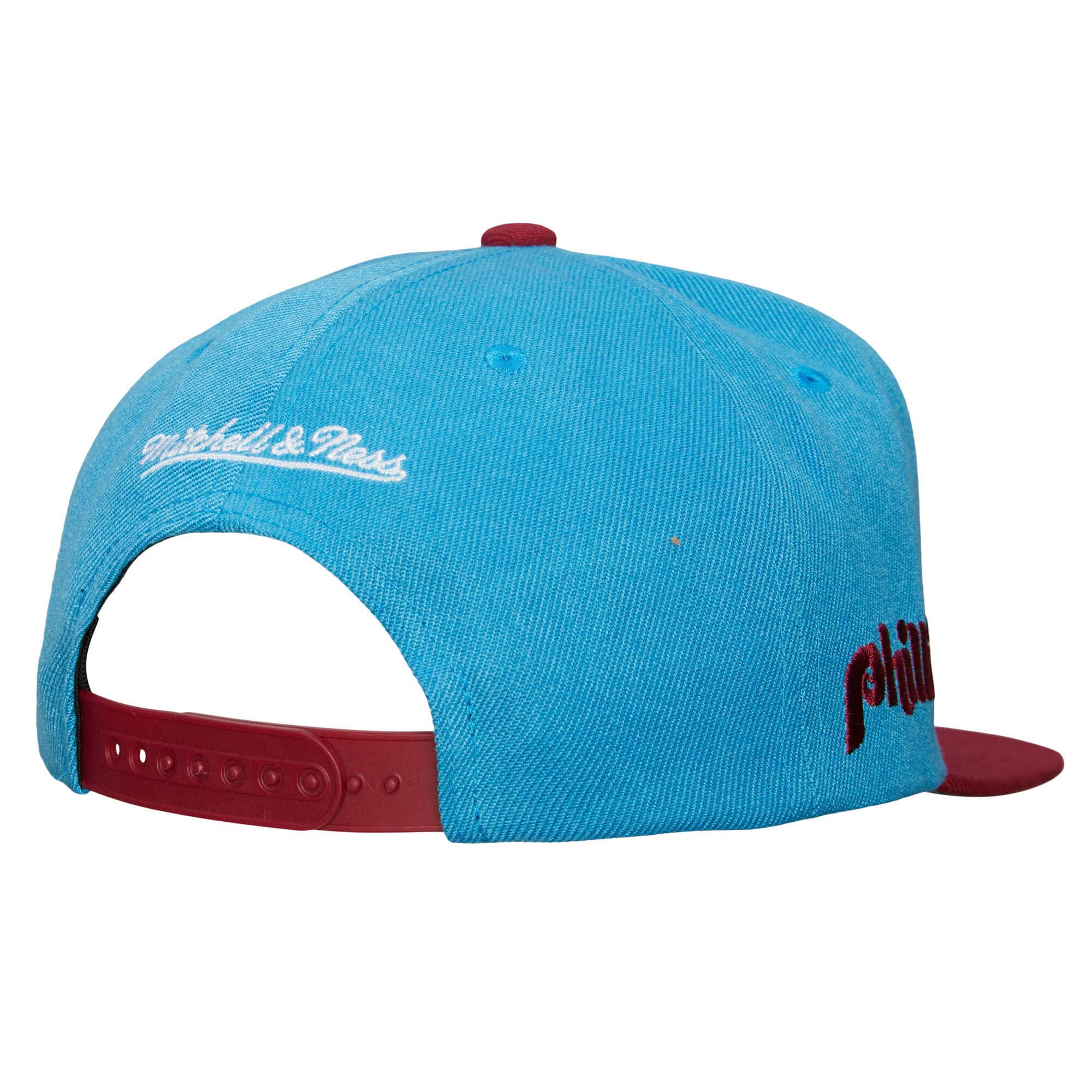 Philadelphia Phillies MLB Mitchell & Ness Snapback bleu clair Evergreen pour hommes