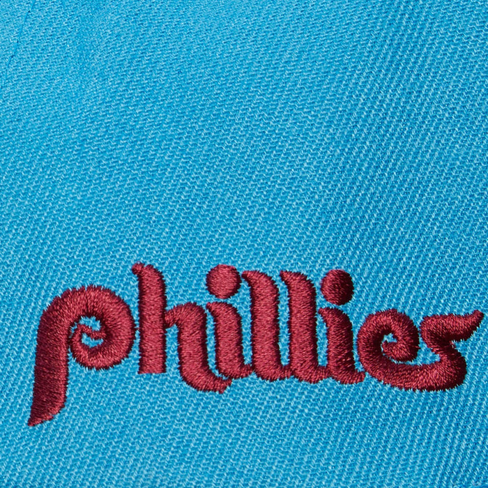 Philadelphia Phillies MLB Mitchell & Ness Men's Light Blue Evergreen Snapback