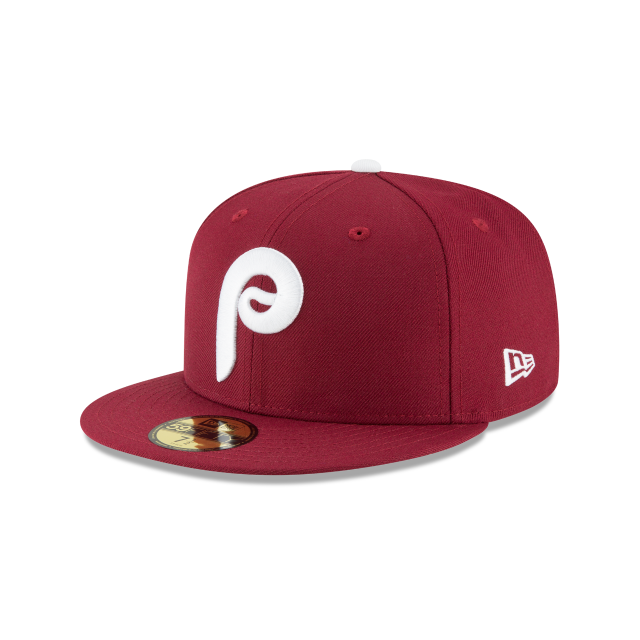 Philadelphia Phillies MLB New Era Men's Burgundy 59Fifty Cooperstown 1970 Wool Fitted Hat