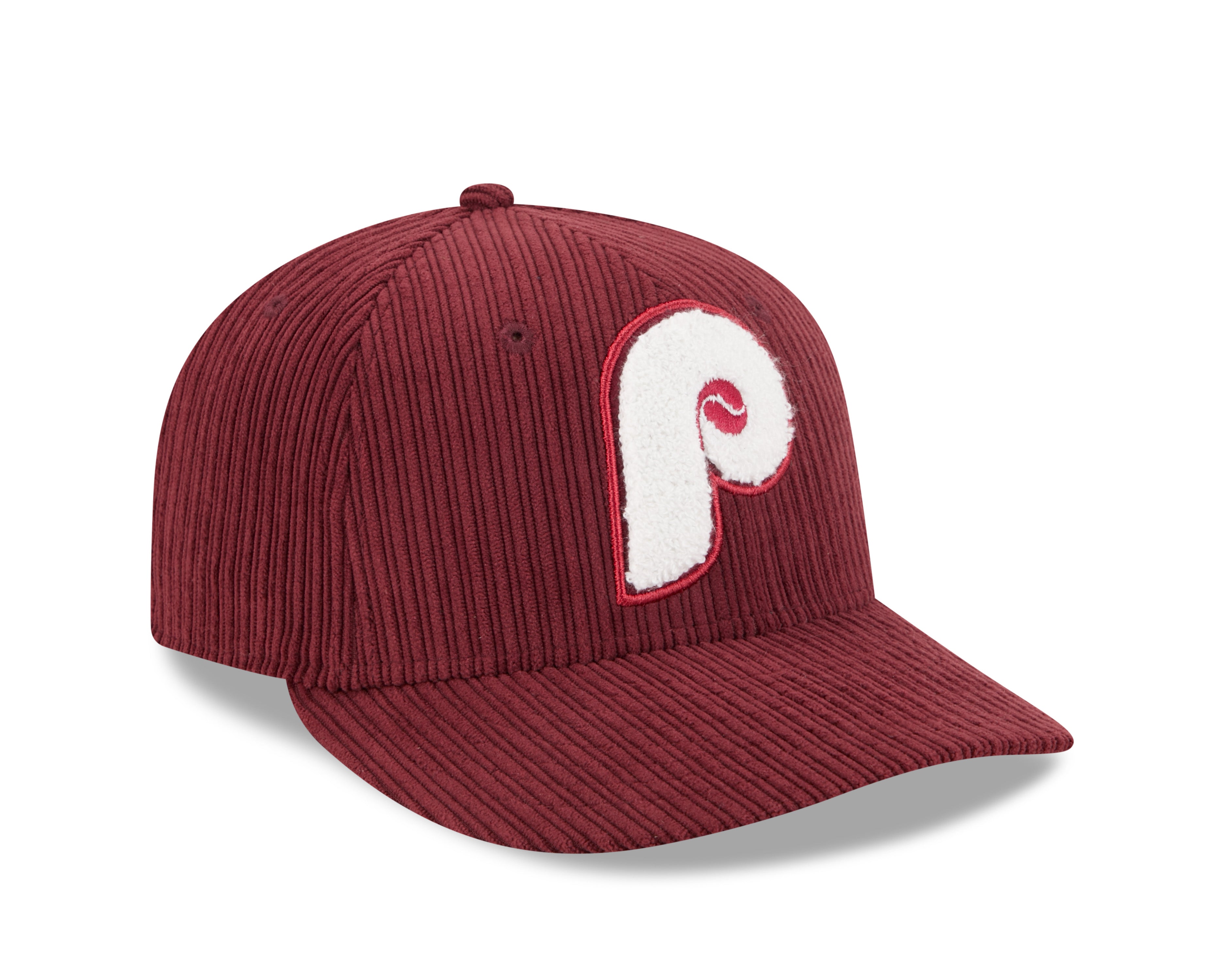 Philadelphia Phillies MLB New Era Men's Maroon 59Fifty Cooperstown Chenille Pop Fitted Hat