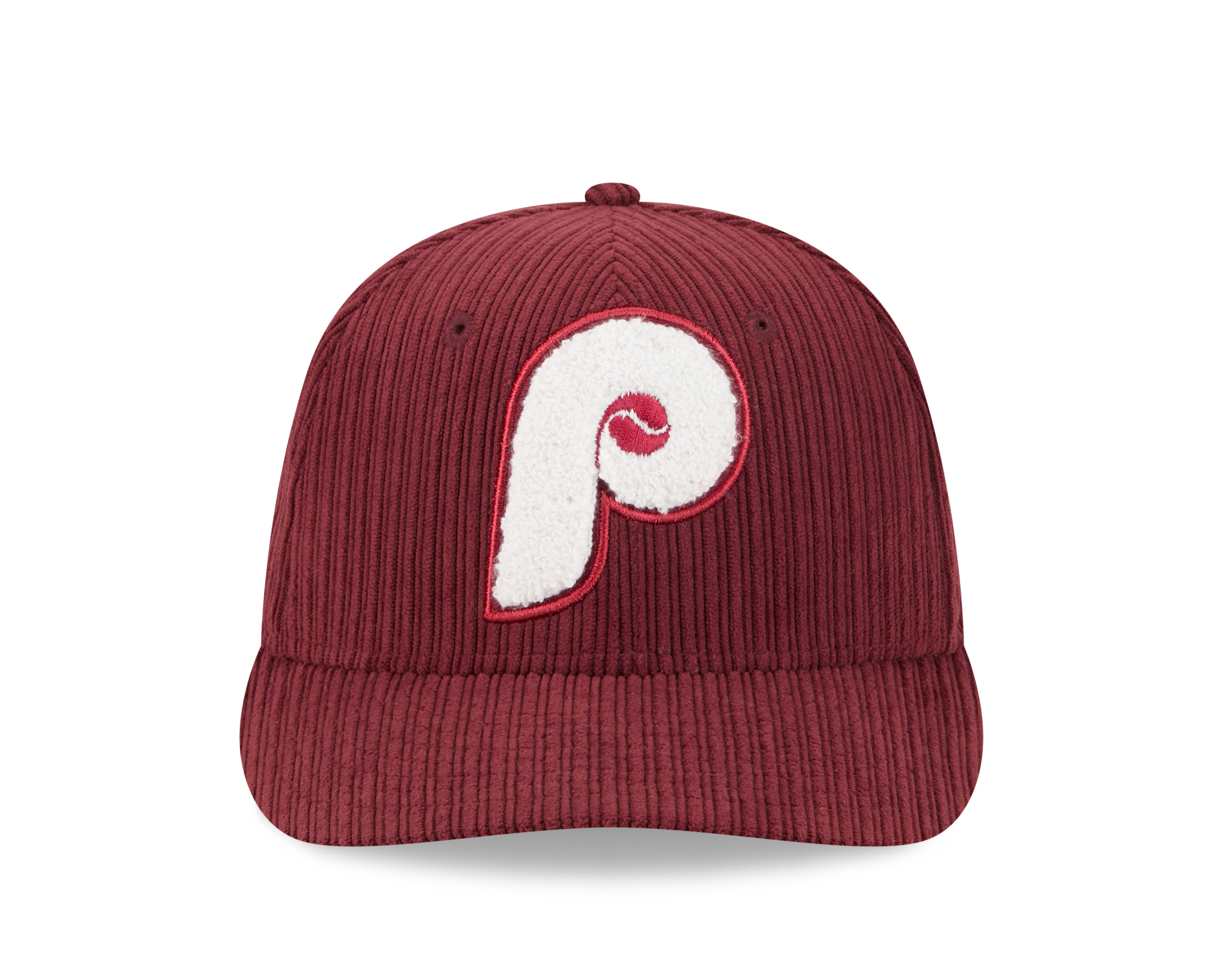 Philadelphia Phillies MLB New Era Men's Maroon 59Fifty Cooperstown Chenille Pop Fitted Hat