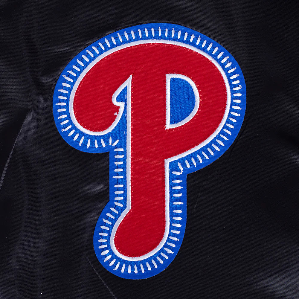 Philadelphia Phillies MLB Pro Standard Men's Black DIY Pick Stitch Rib Satin Jacket