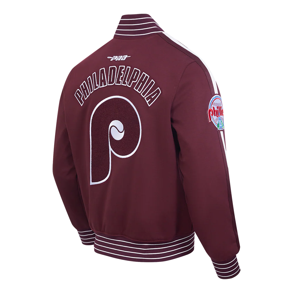 Veste en maille double pour homme Philadelphia Phillies MLB Pro Standard, couleur bordeaux, édition Cooperstown Game Day
