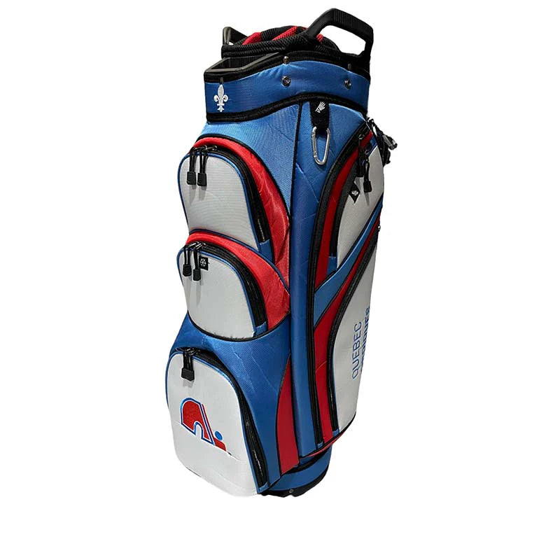 Sac de chariot de golf crème/bleu clair des Nordiques de Québec LNH