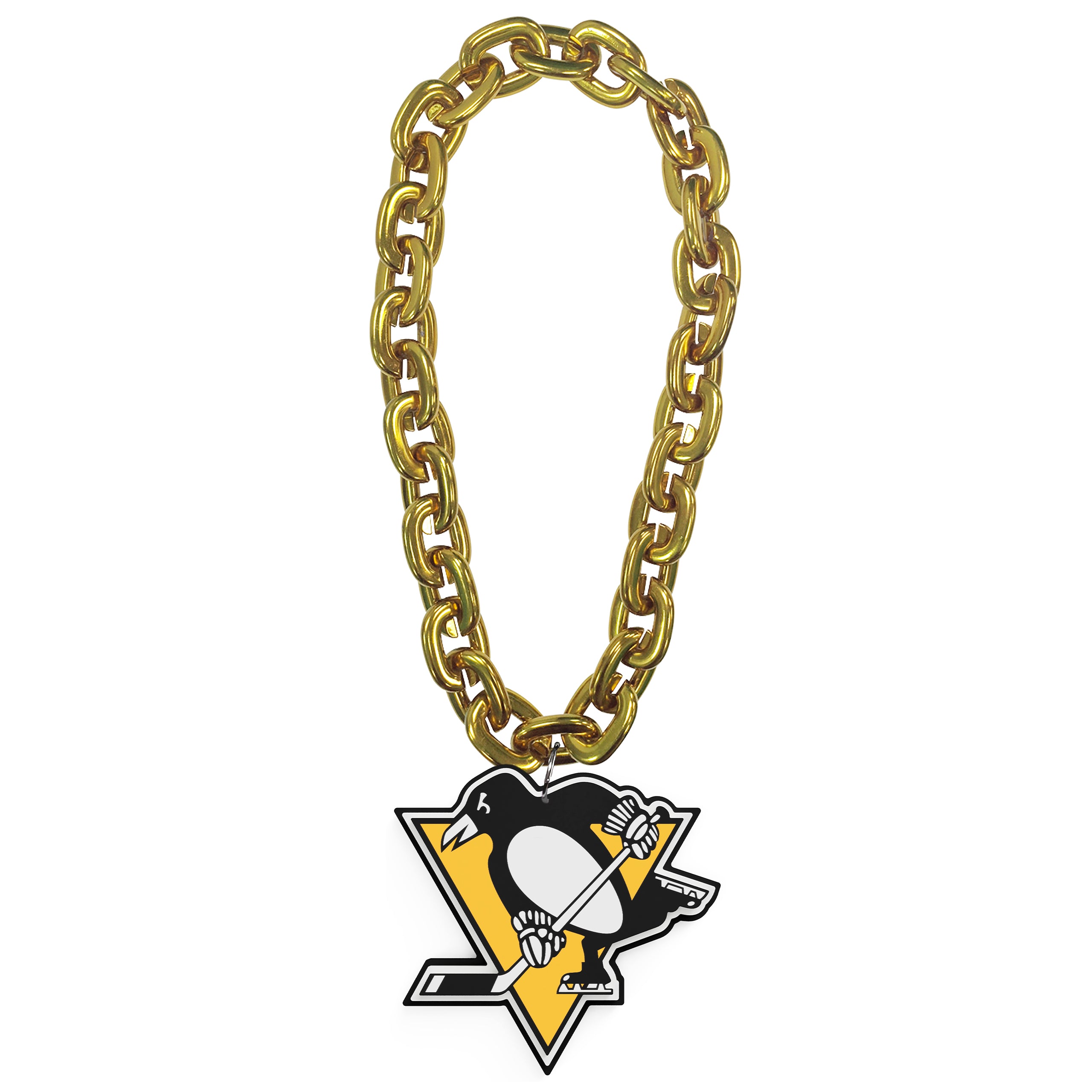 Collier chaîne en or FanFave FanChain des Penguins de Pittsburgh de la LNH