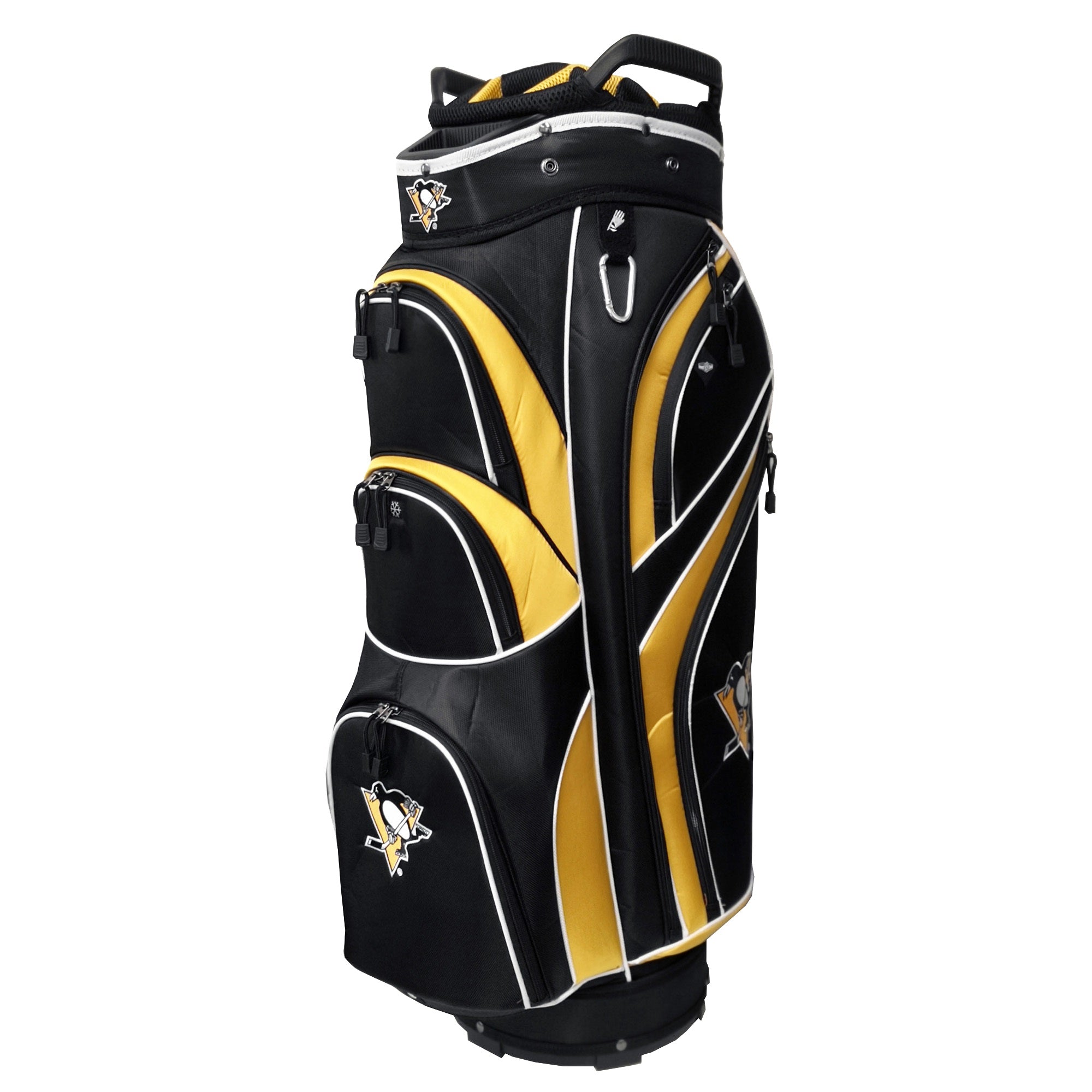 Sac de chariot de golf noir/jaune NHL des Penguins de Pittsburgh