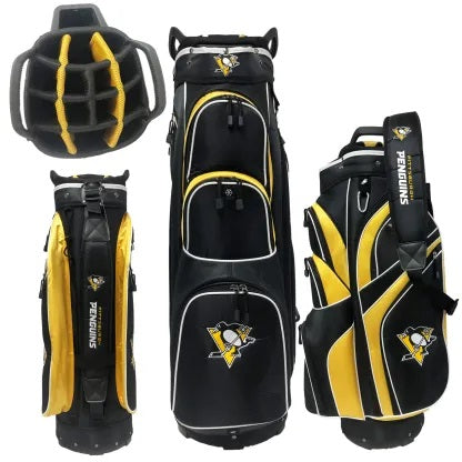 Sac de chariot de golf noir/jaune NHL des Penguins de Pittsburgh