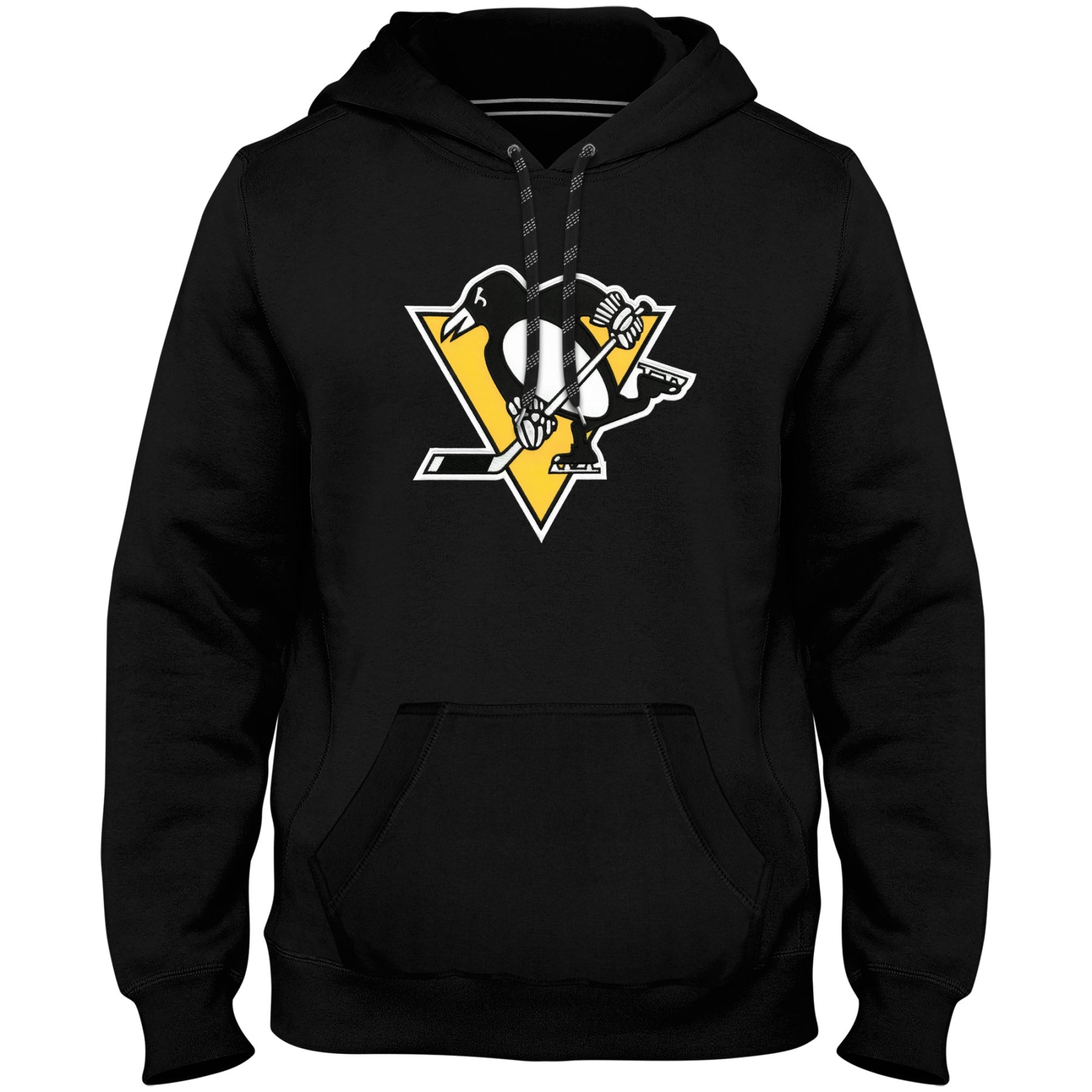 Sweat à capuche noir avec logo en sergé Express pour hommes, Penguins de Pittsburgh, NHL Bulletin