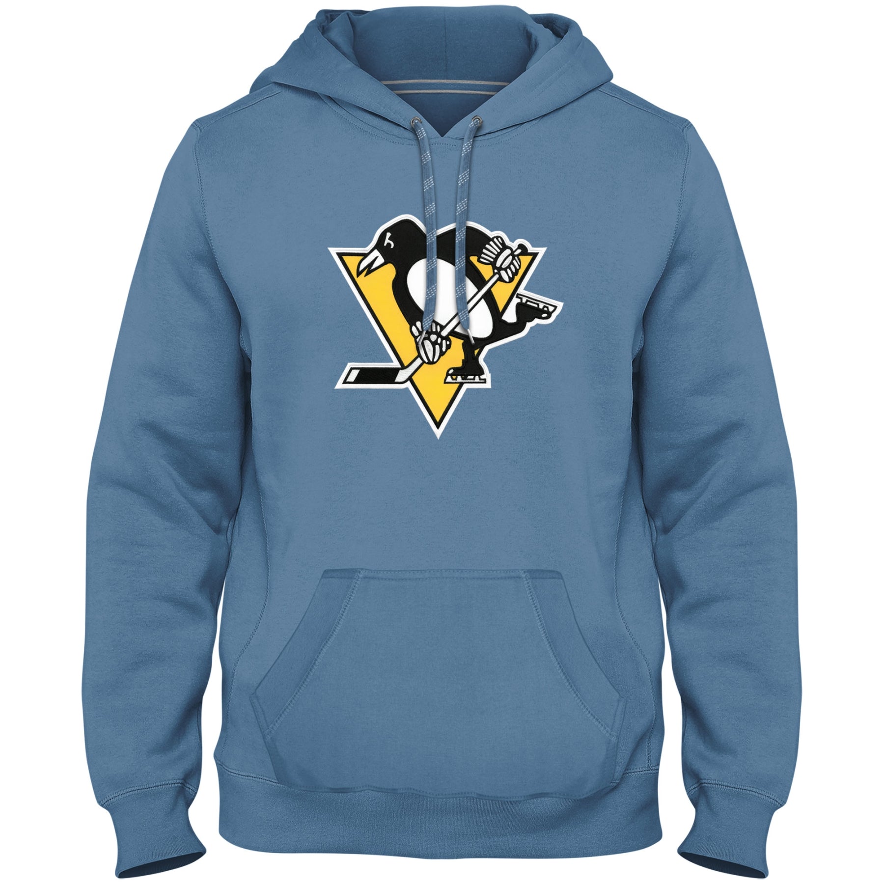 Sweat à capuche avec logo en sergé express bleu clair des Penguins de Pittsburgh NHL Bulletin pour hommes