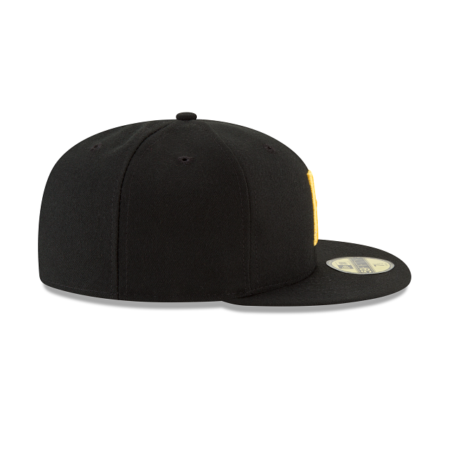 Casquette ajustée noire 59Fifty Authentic Collection On Field des Pirates de Pittsburgh MLB New Era pour hommes 