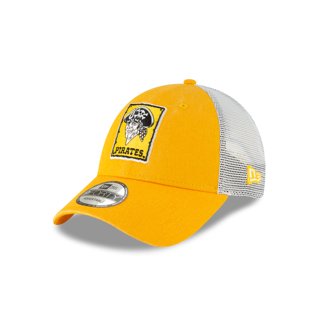 Pittsburgh Pirates MLB New Era Men's Yellow 9Forty Cooperstown Washed Trucker Adjustable Hat