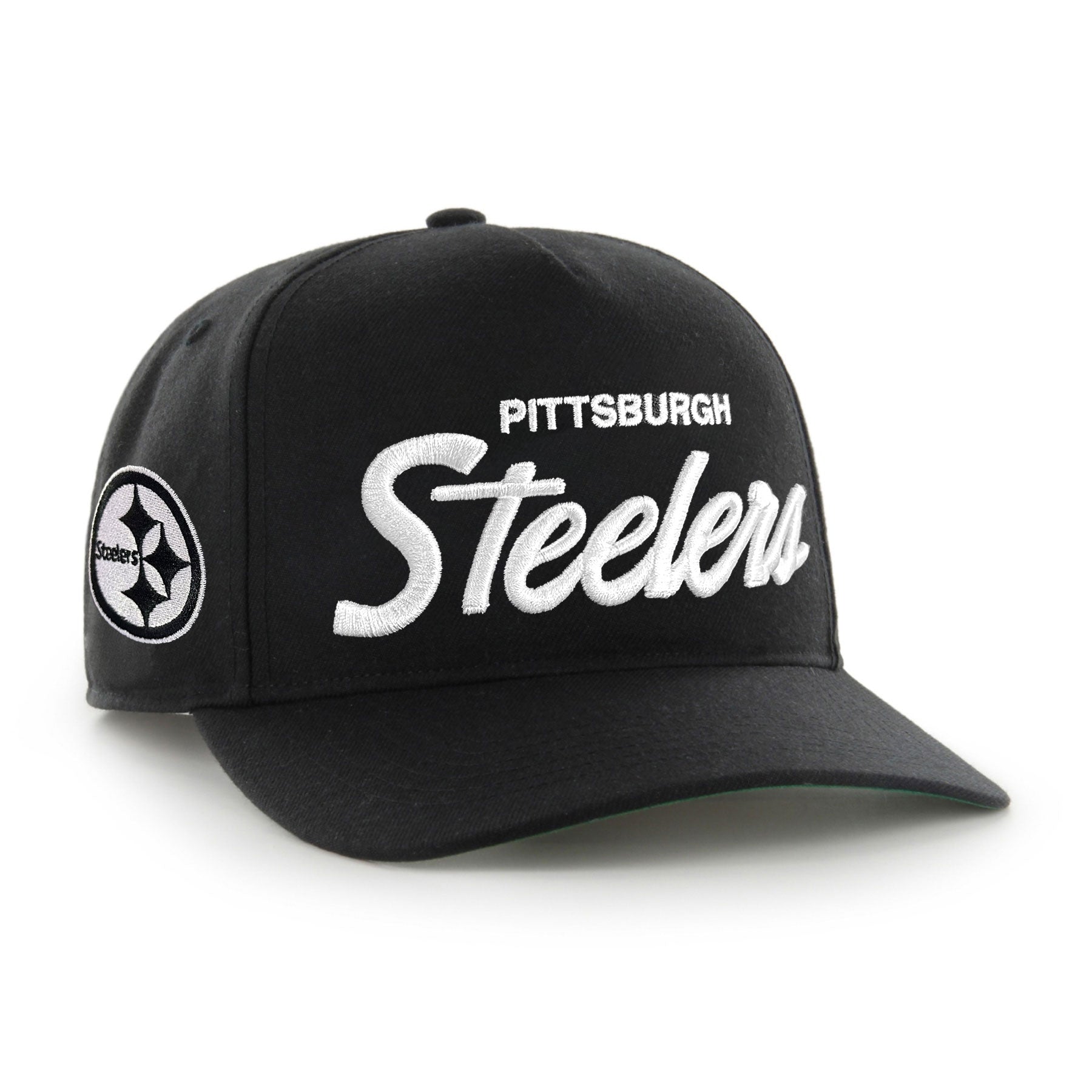 Pittsburgh Steelers NFL 47 Brand Men's Black Attitude Hitch Snapback Hat