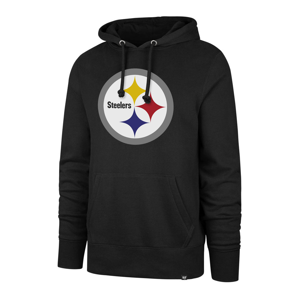 Pittsburgh Steelers NFL 47 Brand Sweat à capuche noir avec titre imprimé pour hommes