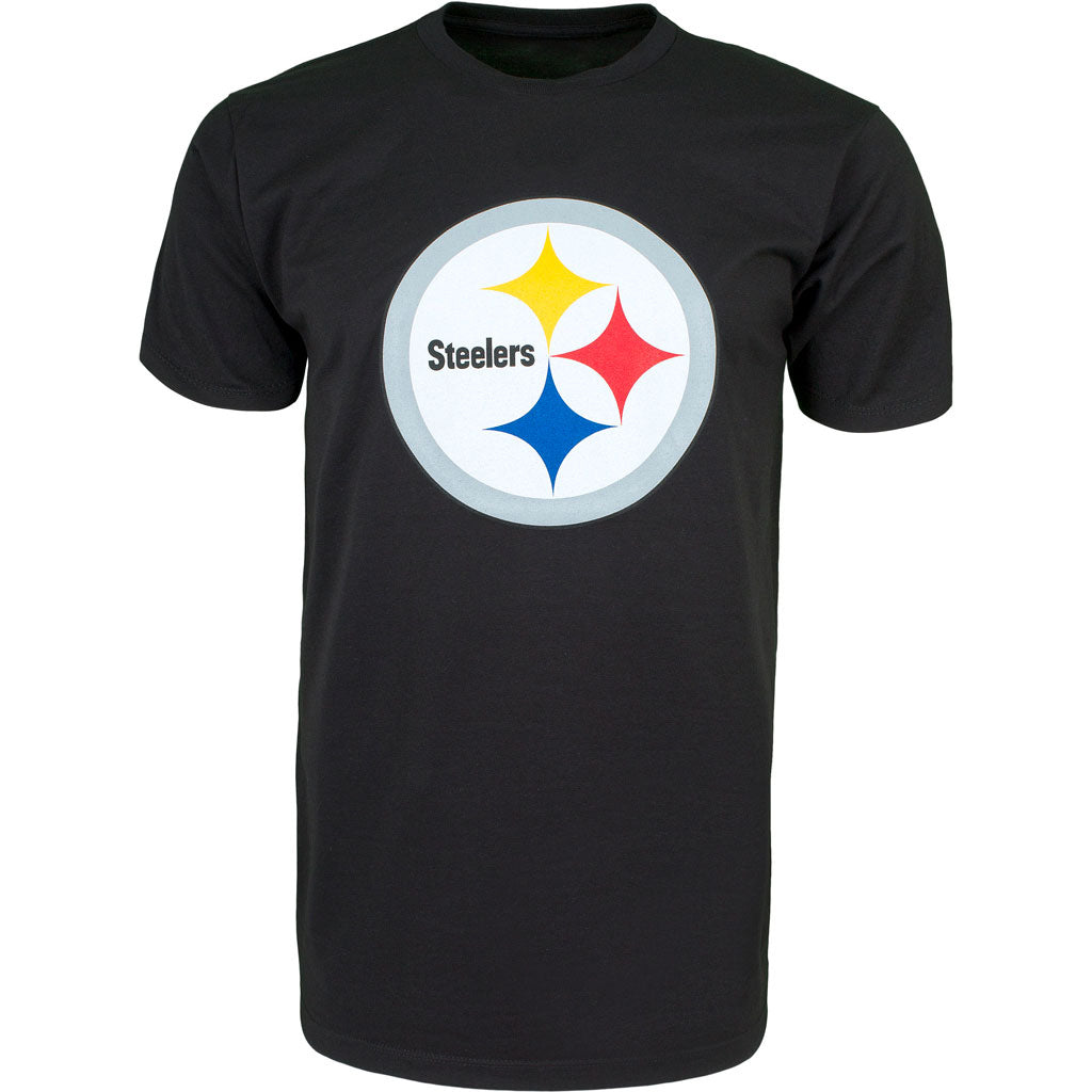 Pittsburgh Steelers NFL 47 Brand T-shirt de fan noir avec logo principal pour hommes