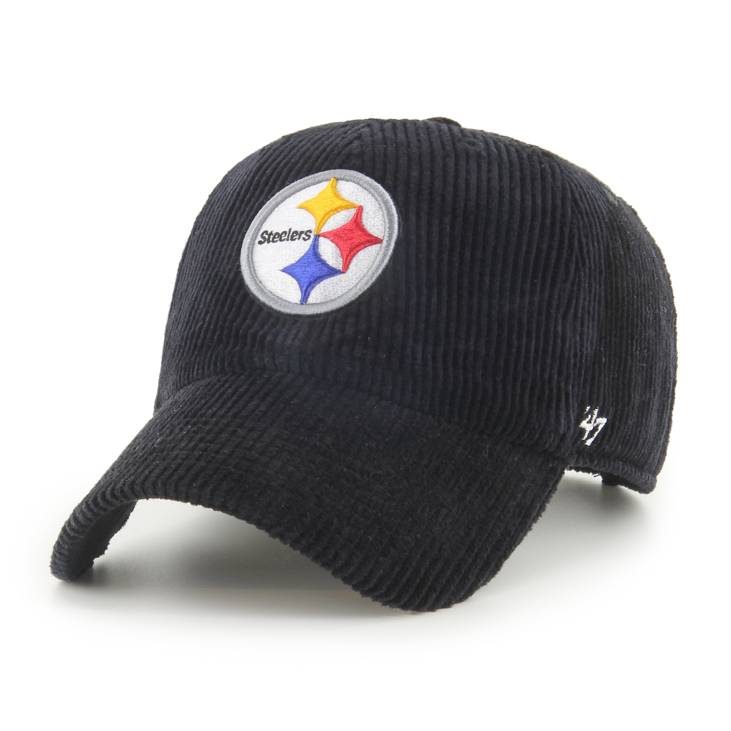 Pittsburgh Steelers NFL 47 Brand Casquette réglable noire avec cordon épais pour homme