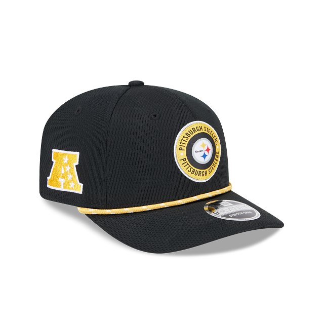 Casquette à visière extensible 9Seventy 2024 Sideline des Pittsburgh Steelers NFL New Era pour homme noire