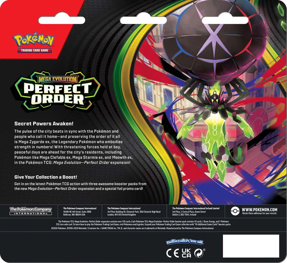 Pokémon TCG Mega Evolution ME03 Perfect Order 3-Pack Blister