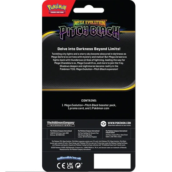 Pokémon TCG Mega Evolution ME05 Pitch Black Checklane Blister Pack