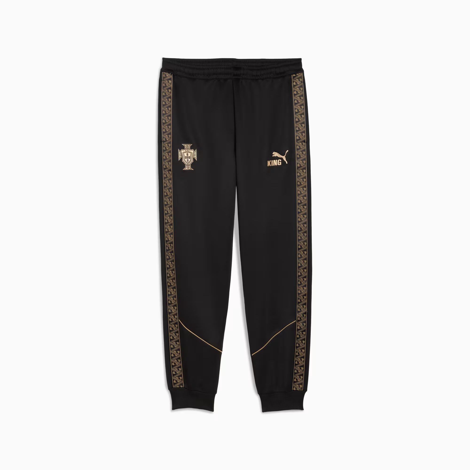 Portugal National Team FIFA Puma Men's Black 2025/26 Special Edition Eusébio King Pre-match Pants