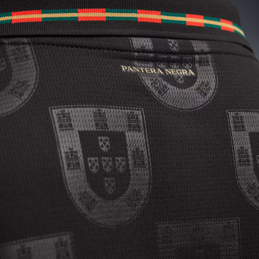 Portugal National Team FIFA Puma Men's Black 2025/26 Special Edition Eusébio Replica Jersey